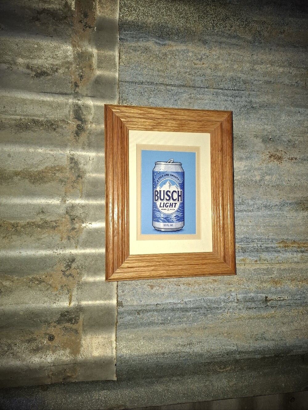 8 Bit Busch Light Beer Framed Mini Art Print By Neon Nicho